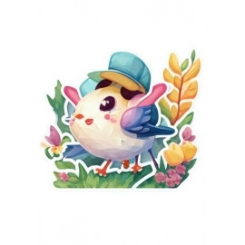 Flowery Twitty | SABEZY ESSENTIALS Cotton Regular Women's T-Shirt | Black