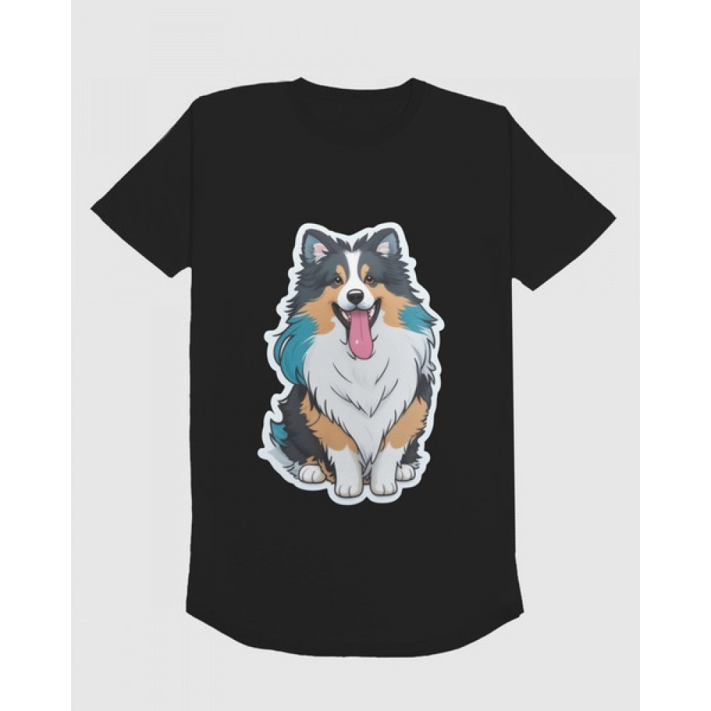 Furry Bolt | SABEZY ESSENTIALS Cotton Regular Men's T-Shirt | Black