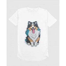 Furry Bolt | SABEZY ESSENTIALS Cotton Regular Women's T-Shirt | White