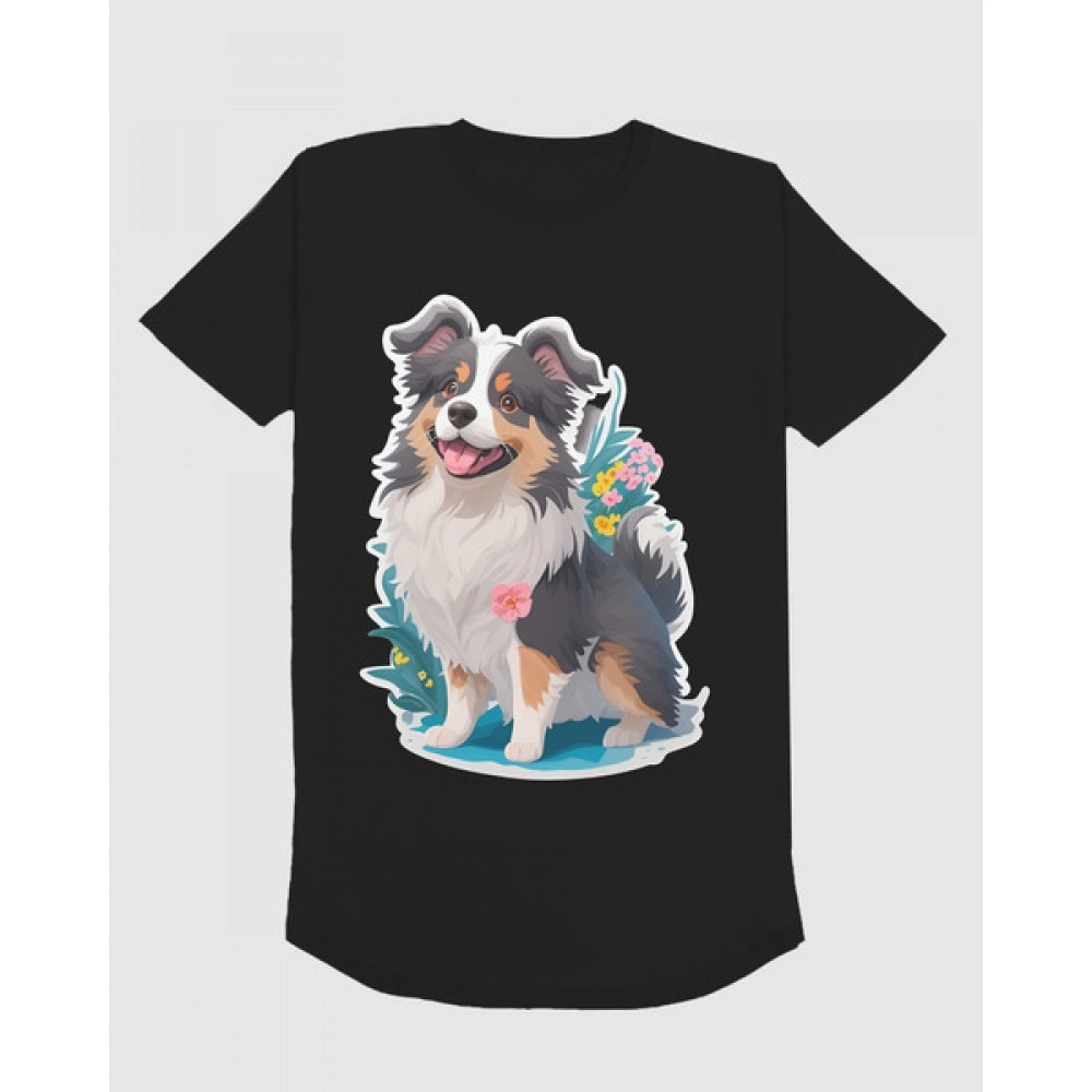 Furry Burry | SABEZY ESSENTIALS Cotton Regular Women's T-Shirt | Black