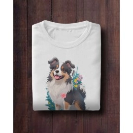 Furry Burry | SABEZY ESSENTIALS Cotton Regular Women's T-Shirt | White