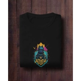 Game Wolf | SABEZY ESSENTIALS Cotton Regular Women's T-Shirt | Black