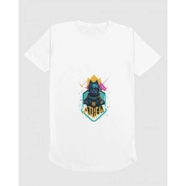 Game Wolf | SABEZY ESSENTIALS Cotton Regular Women's T-Shirt | White