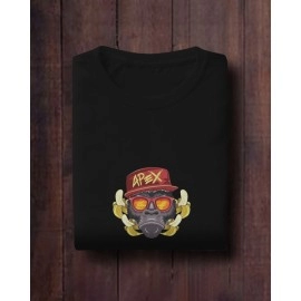 Gangster Gorilla | SABEZY ESSENTIALS Cotton Regular Men's T-Shirt | Black