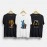 Goku, Happy Bunny and Kakashi Design | SABEZY ESSENTIALS Cotton Regular Men's T-Shirt | Black | White