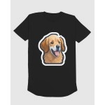 Golden Retriever | SABEZY ESSENTIALS Cotton Regular Men's T-Shirt | Black