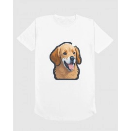 Golden Retriever | SABEZY ESSENTIALS Cotton Regular Women's T-Shirt | White