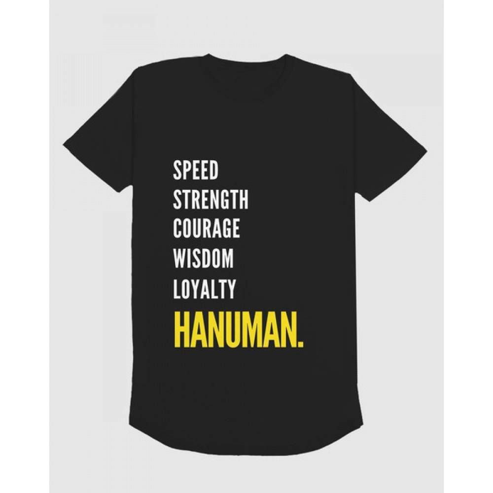Hanuman | SABEZY ESSENTIALS Cotton Regular Women's T-Shirt | Black