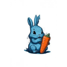 Happy Bunny | SABEZY ESSENTIALS Cotton Regular Women's T-Shirt | Black