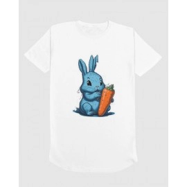 Happy Bunny | SABEZY ESSENTIALS Cotton Regular Women's T-Shirt | White