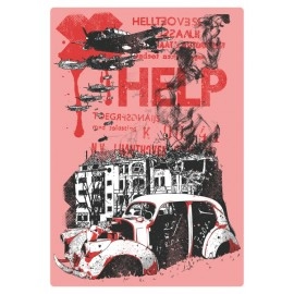 Help Me | SABEZY ESSENTIALS Cotton Regular Men's T-Shirt | Black