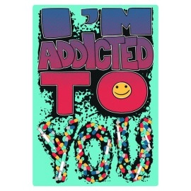 I Am Addicted | SABEZY ESSENTIALS Cotton Regular Men's T-Shirt | Black