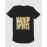 Keep Spirit | SABEZY ESSENTIALS Cotton Regular Men's T-Shirt | Black