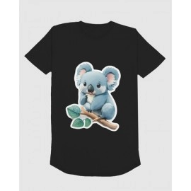Koala | SABEZY ESSENTIALS Cotton Regular Men's T-Shirt | Black