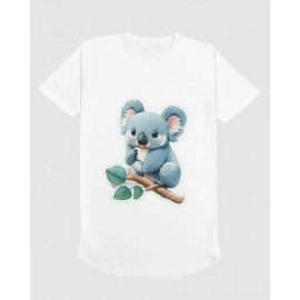 Koala | SABEZY ESSENTIALS Cotton Regular Men's T-Shirt | White