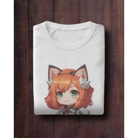 Little Girl | SABEZY ESSENTIALS Cotton Regular Women's T-Shirt | White