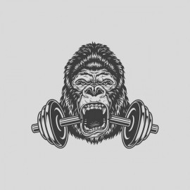 Gorilla Fitness | Men's Gym White Tshirt