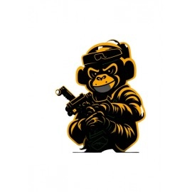 Monkey Warfare | SABEZY ESSENTIALS Cotton Regular Women's T-Shirt | Black