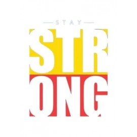 Stay Strong | SABEZY ESSENTIALS Cotton Regular Men's T-Shirt | Black