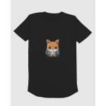 Baby Fox | SABEZY ESSENTIALS Cotton Regular Men's T-Shirt | Black