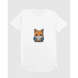 Baby Fox | SABEZY ESSENTIALS Cotton Regular Women's T-Shirt | White