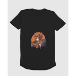 Baby Gokuu | SABEZY ESSENTIALS Cotton Regular Men's T-Shirt | Black