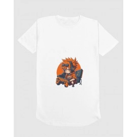 Baby Gokuu | SABEZY ESSENTIALS Cotton Regular Men's T-Shirt | White