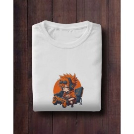 Baby Gokuu | SABEZY ESSENTIALS Cotton Regular Men's T-Shirt | White