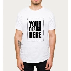 Customised Your T-shirt | SABEZY ESSENTIALS Cotton Regular Men's T-Shirt | White