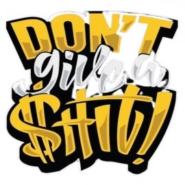Don't Give a Shit | SABEZY ESSENTIALS Cotton Regular Women's T-Shirt | Black