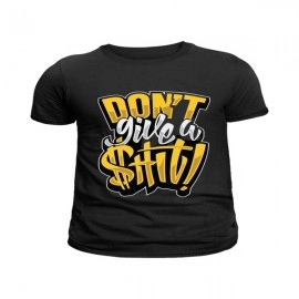 Don't Give a Shit | SABEZY ESSENTIALS Cotton Regular Women's T-Shirt | Black