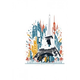 Eiffel Tower | SABEZY ESSENTIALS Cotton Regular Men's T-Shirt | Black