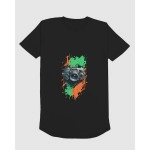 Flash Camera  | SABEZY ESSENTIALS Cotton Regular Men's T-Shirt | Black