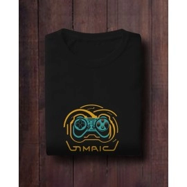 Game Day | SABEZY ESSENTIALS Cotton Regular Men's T-Shirt | Black