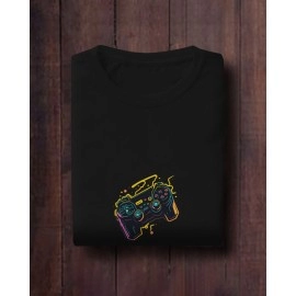 Gamepad | SABEZY ESSENTIALS Cotton Regular Women's T-Shirt | Black