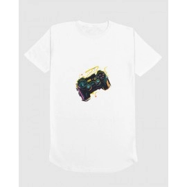 Gamepad | SABEZY ESSENTIALS Cotton Regular Women's T-Shirt | White