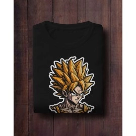 Goku | SABEZY ESSENTIALS Cotton Regular Men's T-Shirt | Black