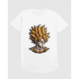 Goku | SABEZY ESSENTIALS Cotton Regular Women's T-Shirt | White
