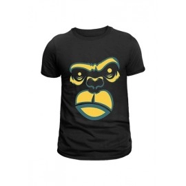Gorilla Face Design | SABEZY ESSENTIALS Cotton Regular Women's T-Shirt | Black