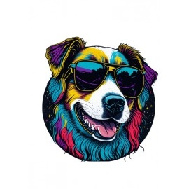 Happy Dog | SABEZY ESSENTIALS Cotton Regular Women's T-Shirt | White