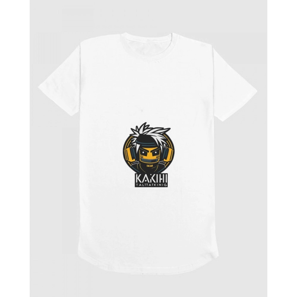 Kakashi Design | SABEZY ESSENTIALS Cotton Regular Men's T-Shirt | White