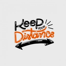 Keep Your Distance | Oversized Black T-shirt Men