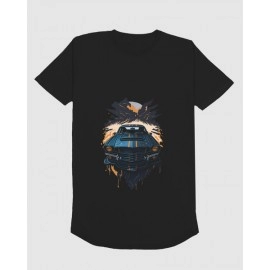 Mustang Car | SABEZY ESSENTIALS Cotton Regular Men's T-Shirt | Black