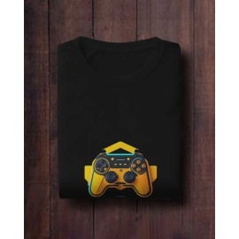 Play Hard | SABEZY ESSENTIALS Cotton Regular Men's T-Shirt | Black