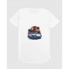 Porsche Car | SABEZY ESSENTIALS Cotton Regular Women's T-Shirt | White