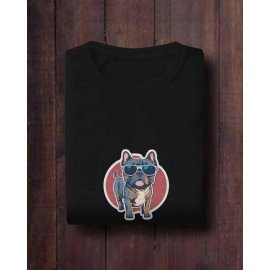Pug | SABEZY ESSENTIALS Cotton Regular Women's T-Shirt | Black