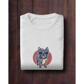 Pug | SABEZY ESSENTIALS Cotton Regular Men's T-Shirt | White