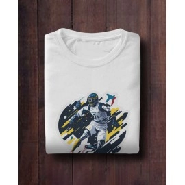 Rugby Bunny | SABEZY ESSENTIALS Cotton Regular Women's T-Shirt | White