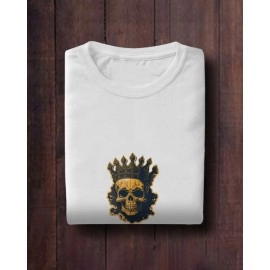 Skull King | SABEZY ESSENTIALS Cotton Regular Women's T-Shirt | White