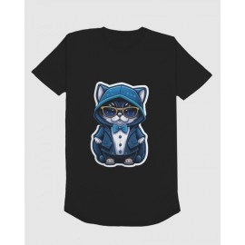 Suite Cat | SABEZY ESSENTIALS Cotton Regular Men's T-Shirt | Black
